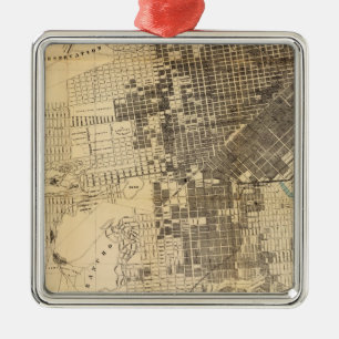 Bancroft's official Guide Map of San Francisco Metal Ornament