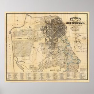 Bancroft's official Guide Map of San Francisco Poster