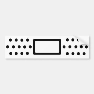 band aid black and white bumper sticker