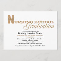 Band-aid Nursing School Graduation Invitation