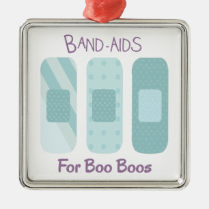 Band-Aids For Boo Boos Metal Tree Decoration
