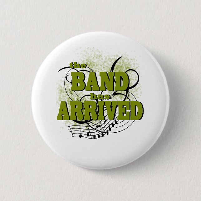 Band Arrived/ Gold 6 Cm Round Badge (Front)