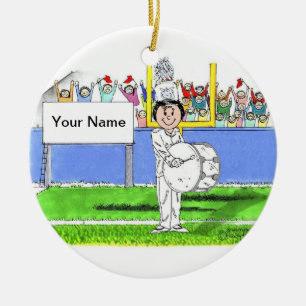 Band, Bass Drum - Female Ceramic Tree Decoration