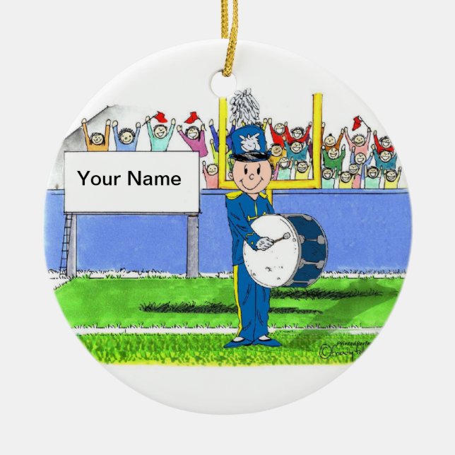 Band, Bass Drum - Male Ceramic Ornament (Front)