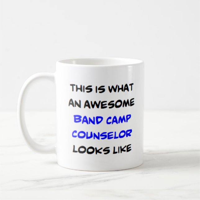 band camp counsellor, awesome coffee mug (Left)
