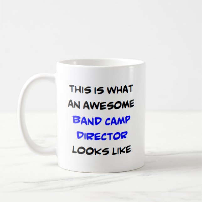 band camp director, awesome coffee mug (Left)