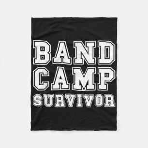 Band Camp Survivor Marching Band Trumpet Clarinet Fleece Blanket