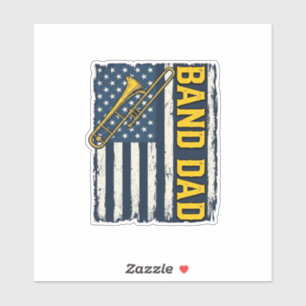 Band Dad Trombone American Flag Vintage Shirt Desi