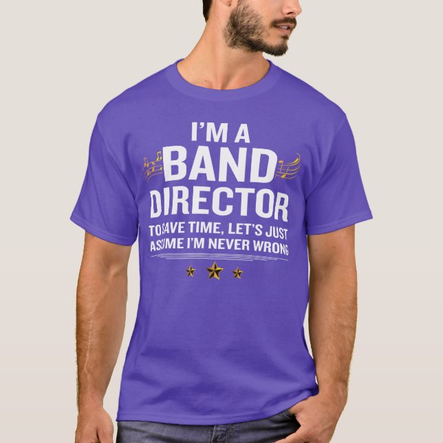 Band Director Funny Quote Gold Awesome Gift family T-Shirt (Front)