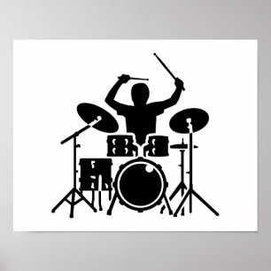 Band drummer drums poster