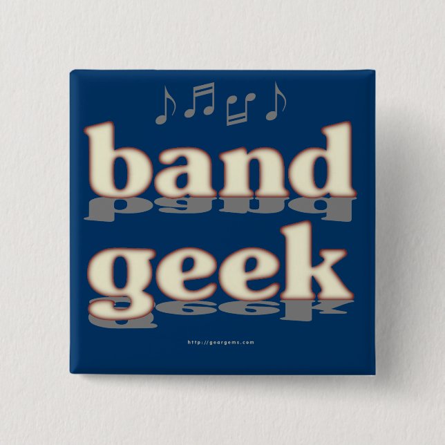 Band Geek 15 Cm Square Badge (Front)