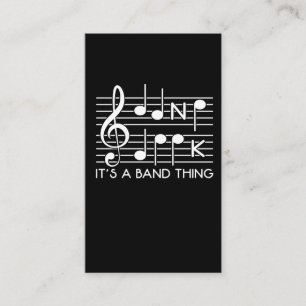 Band Geek Musician Musical Notes Instrument Player Business Card