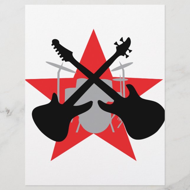 band guitar drum star (Front)