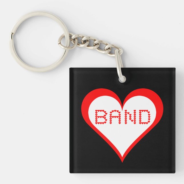 Band Hearts Key Ring (Front)