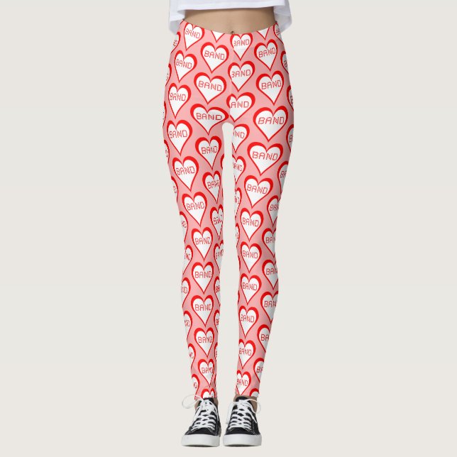 Band Hearts Leggings (Front)