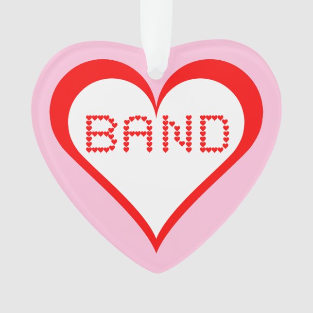Band Hearts Ornament (Front)