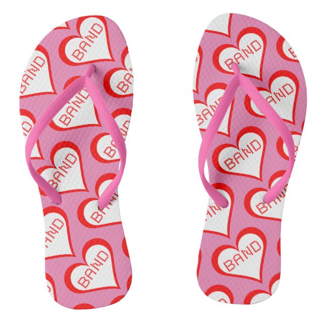 Band Hearts Thongs (Footbed)