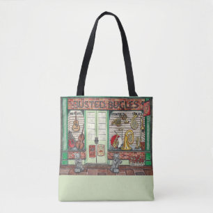 Band Instrument Music Shop Watercolor Tote Bag