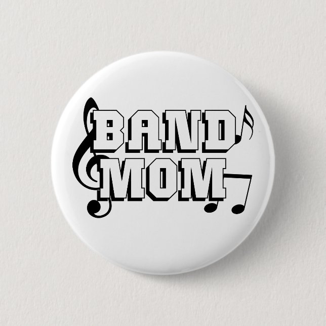 Band Mum 6 Cm Round Badge (Front)