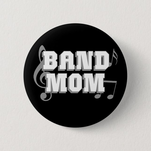 Band Mum 6 Cm Round Badge (Front)