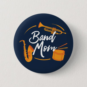 Band Mum Funny School Marching Band 6 Cm Round Badge