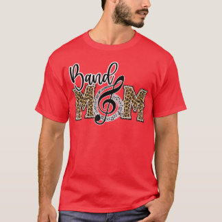 Band Mum Leopard Print Proud Band Mum vintage T-Shirt