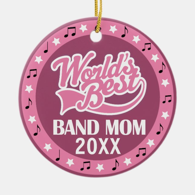 Band Mum Personalised Thank You Gift Ceramic Ornament (Front)