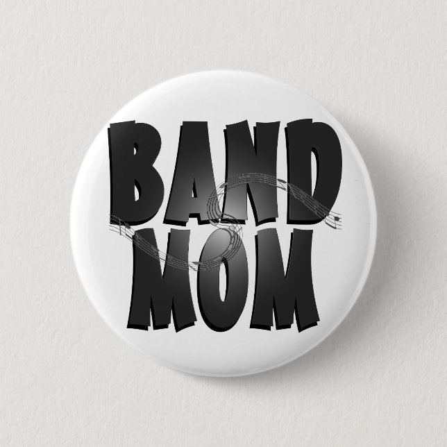 Band Mum Whimsical 6 Cm Round Badge (Front)