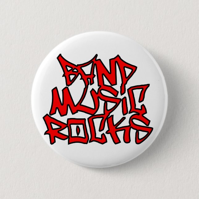 Band Music Rocks 6 Cm Round Badge (Front)