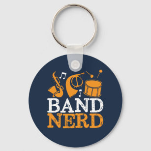 Band Nerd Funny and Cool Marching Band Key Ring