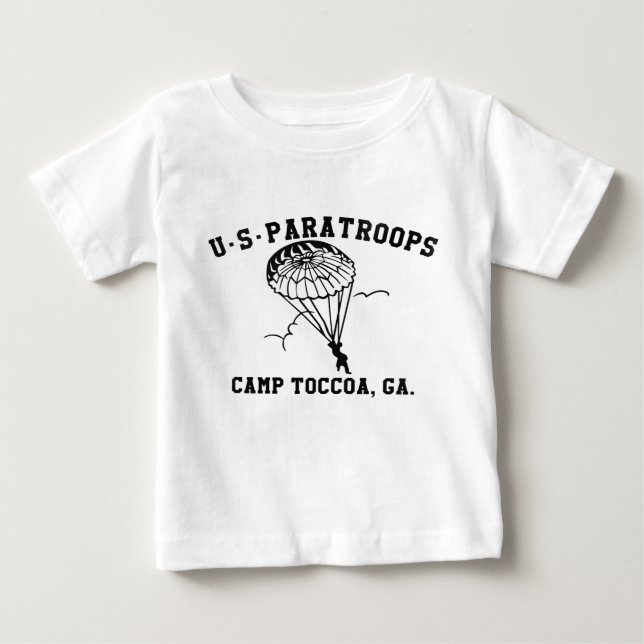 Band of Brothers Currahee US Paratrooper Toccoa Baby T-Shirt (Front)