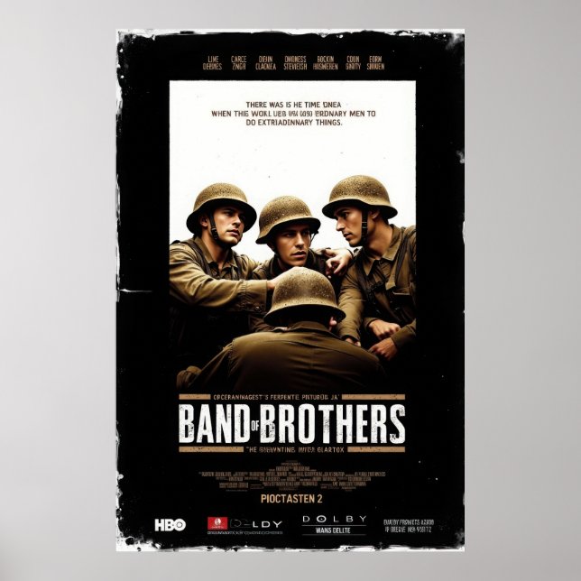 Band of Brothers movie poster featuring soldiers r (Front)