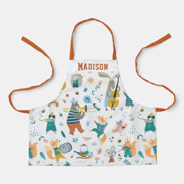 Band of Colourful Animals Apron (Front)