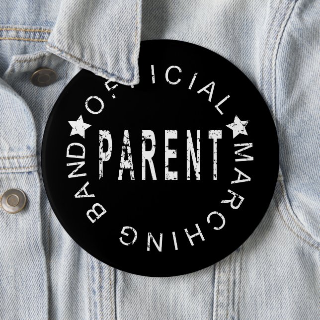 Band Official Marching Parent 6 Cm Round Badge (In Situ)