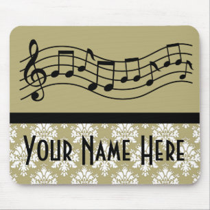 Band or Choir Personalised Music Damask Mouse Pad