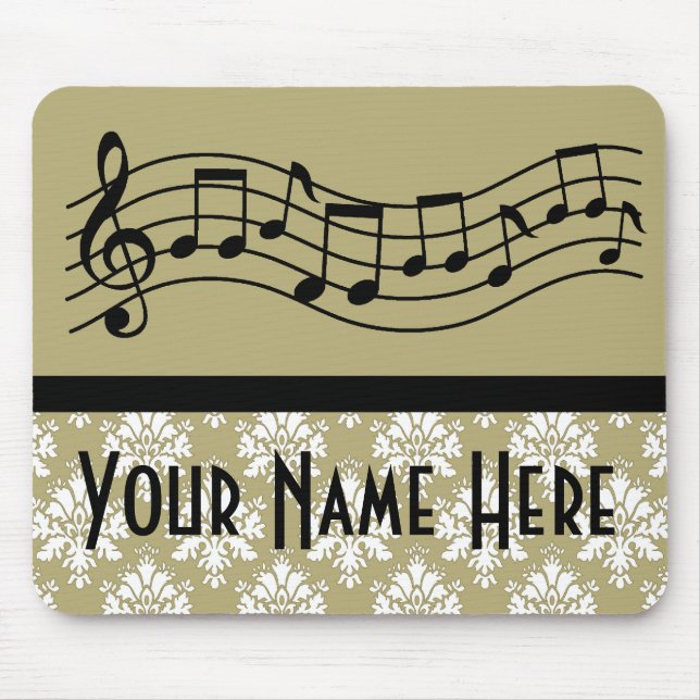 Band or Choir Personalised Music Damask Mouse Pad (Front)