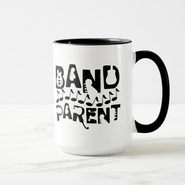 Band Parent Music Notes Mug (Right)
