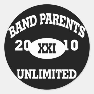 Band Parents Unlimited 2010 Classic Round Sticker