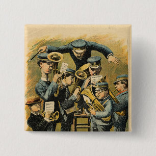 Band rehearsal 15 cm square badge