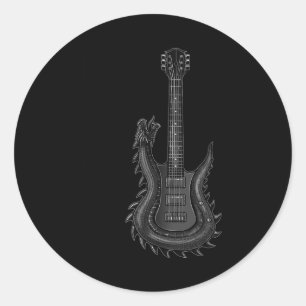 Band  Rock And Roll Guitar s For Men Band Tee 6 Classic Round Sticker