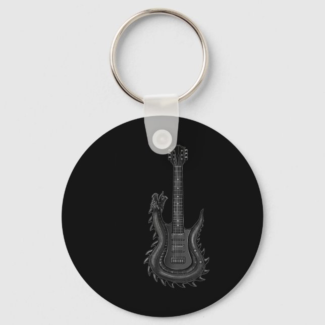 Band  Rock And Roll Guitar s For Men Band Tee 6 Key Ring (Front)
