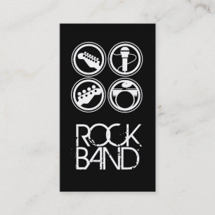 Band Rock Singers Performance Entertainment cool Business Card