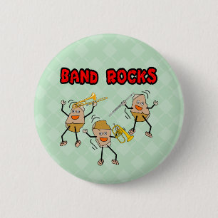 Band Rocks 6 Cm Round Badge