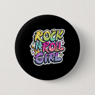 Band Shirts For Kids Rock N Roll Girl Rock And Rol 6 Cm Round Badge