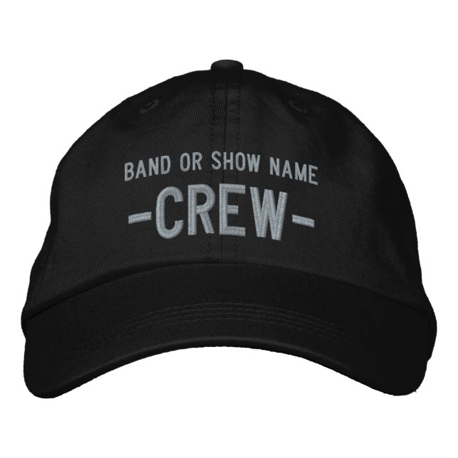 Band Show Event Name Personalised Media Crew Embroidered Hat (Front)