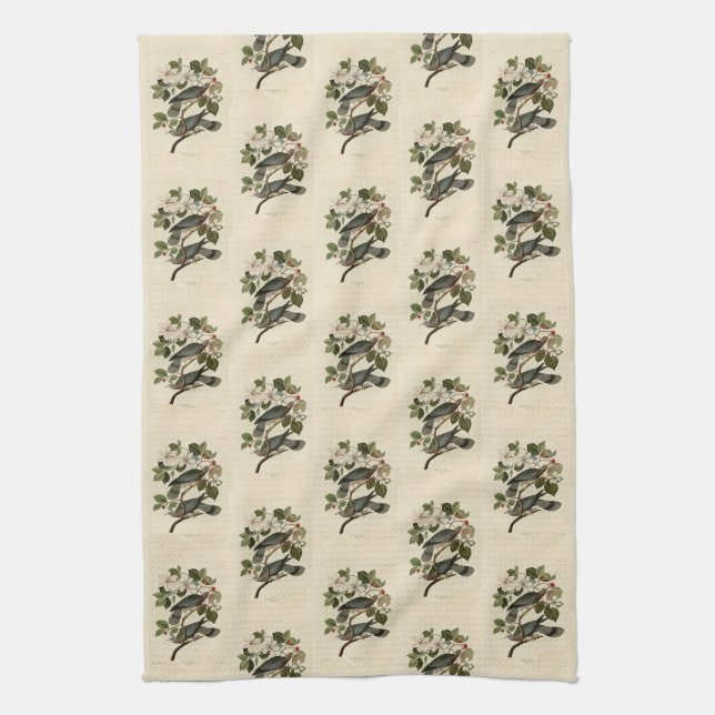 Band-tailed Pigeon - Audubon's Birds of America  Tea Towel (Vertical)