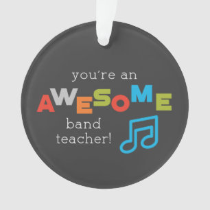 Band Teacher Appreciation Musical Notes, Awesome Ornament