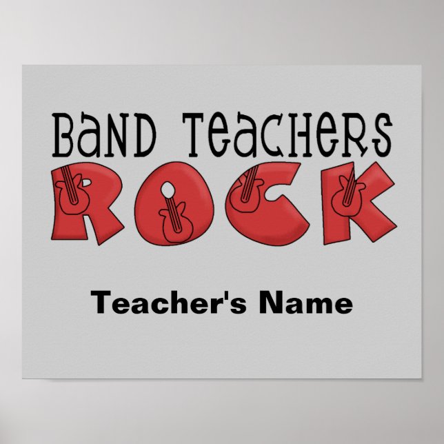 Band Teacher Customisable Poster (Front)