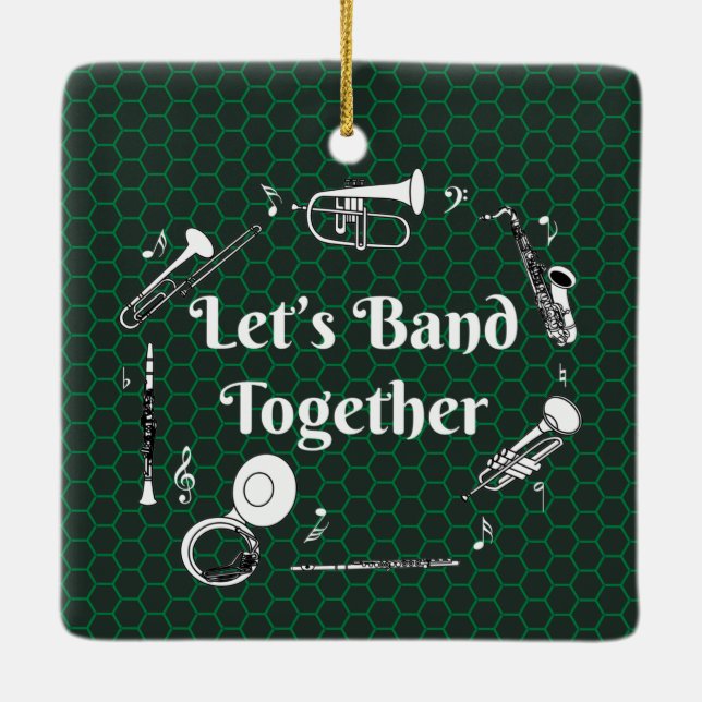 Band Together Ceramic Ornament (Back)