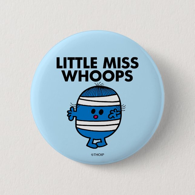 Bandaged Little Miss Whoops 6 Cm Round Badge (Front)